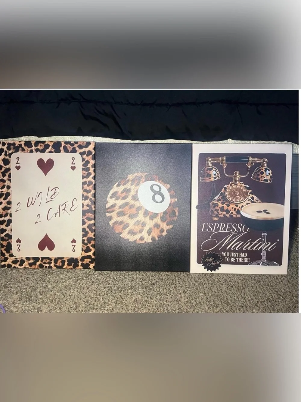 Leopard Print 8-Ball Canvas Wall Art - Home Accents